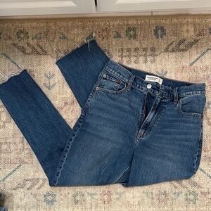 Abercrombie & Fitch Ankle Straight Leg Blue Jeans